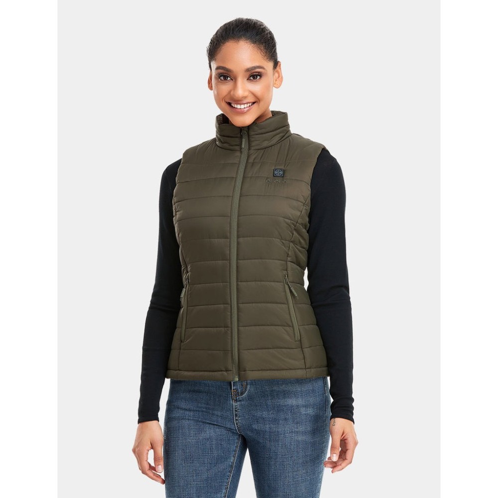ORORO Womens Green Classic Heated Vest Kit Medium - Flockneti