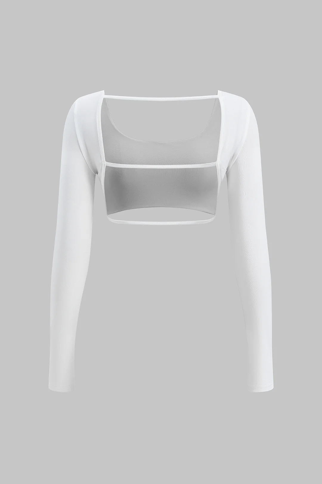 Cut Out Backless Long-Sleeve Top - Flockneti