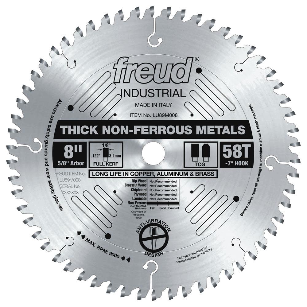 Freud 8″ Thick Non-Ferrous Metal Blade - Flockneti