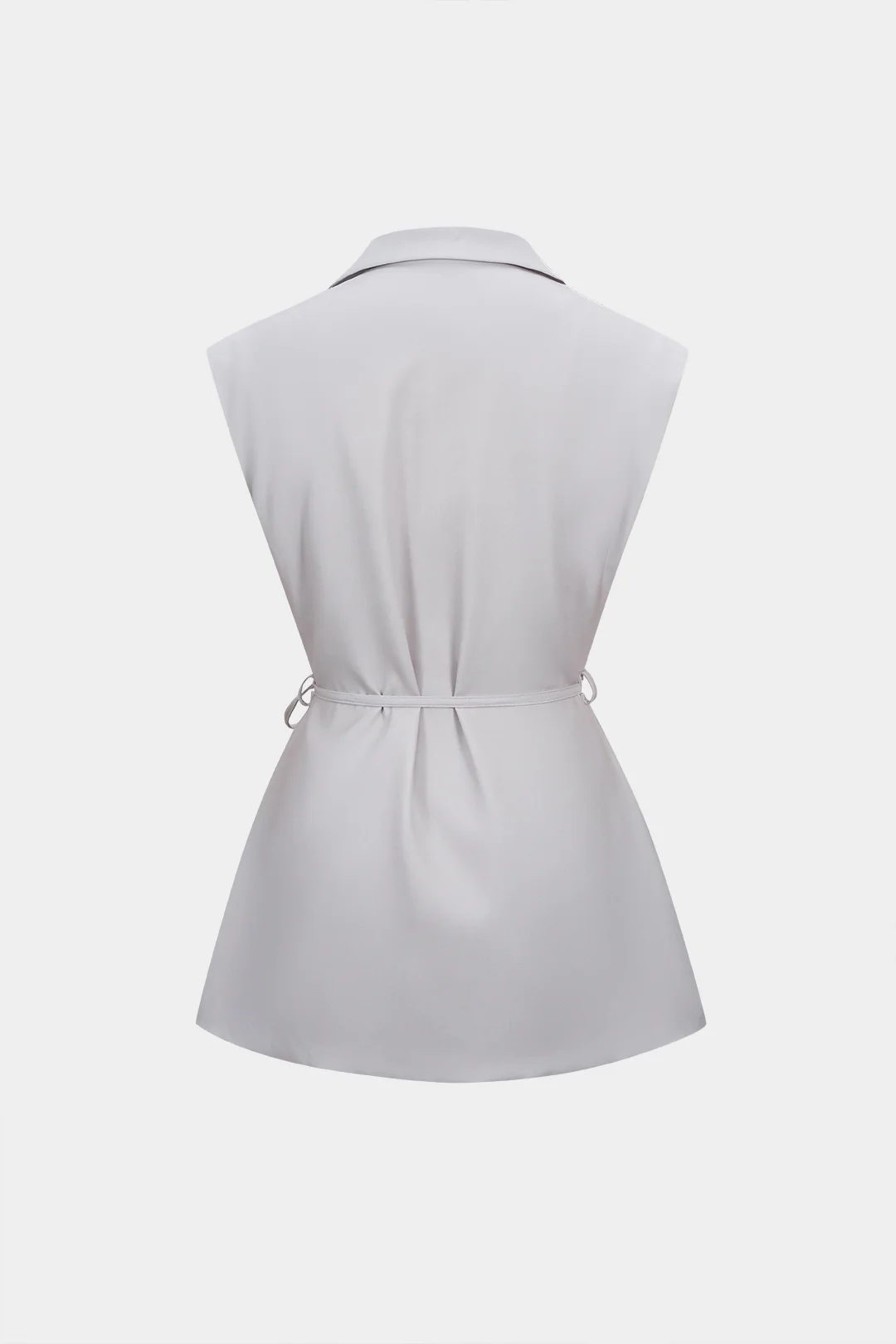 V-Neck Tie-Up Pocket Vest - Flockneti