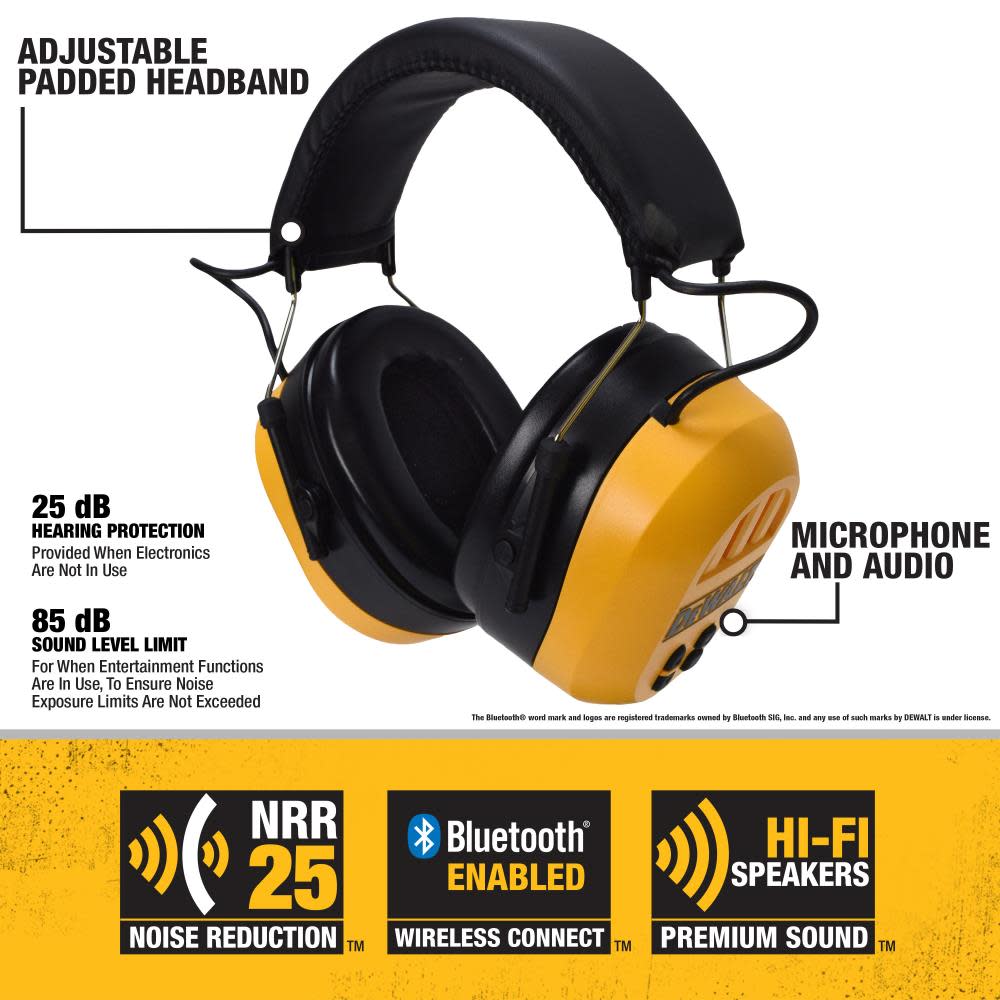 DEWALT Bluetooth Wireless Hearing Protector - Flockneti