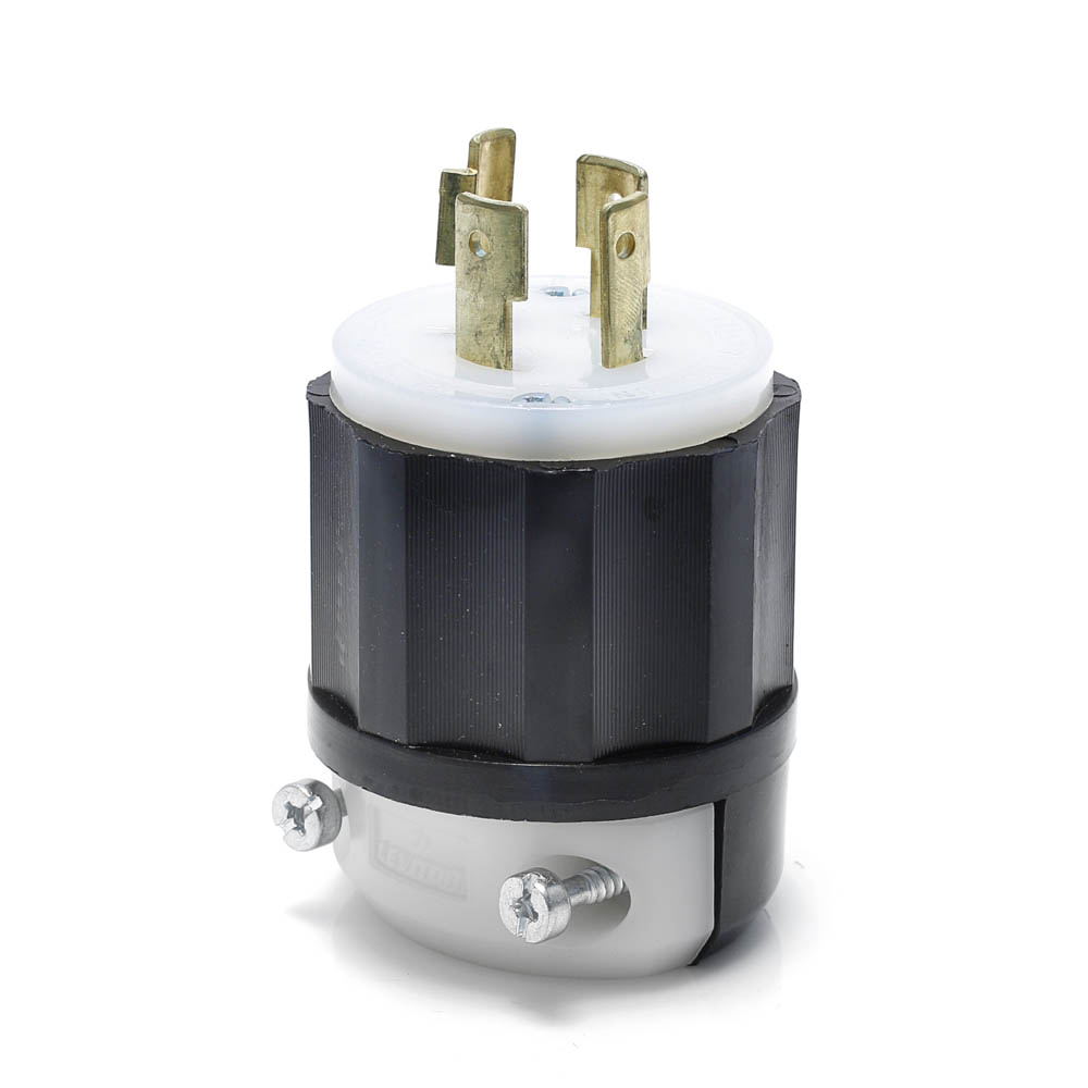 Leviton Grounded Locking Plug 20A 125/250V 3 Pole 4 Wire Nylon - Flockneti