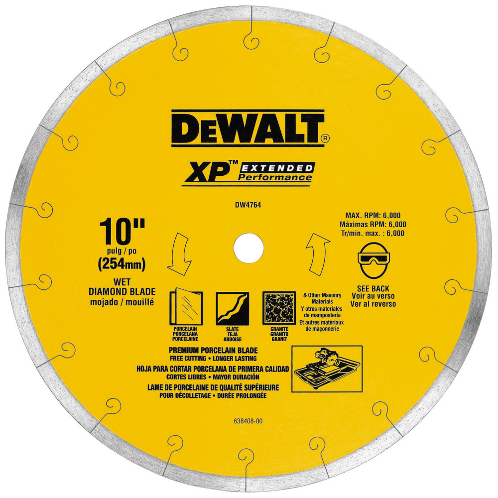 DEWALT 10 In. Premium Tile Blade Wet - Flockneti