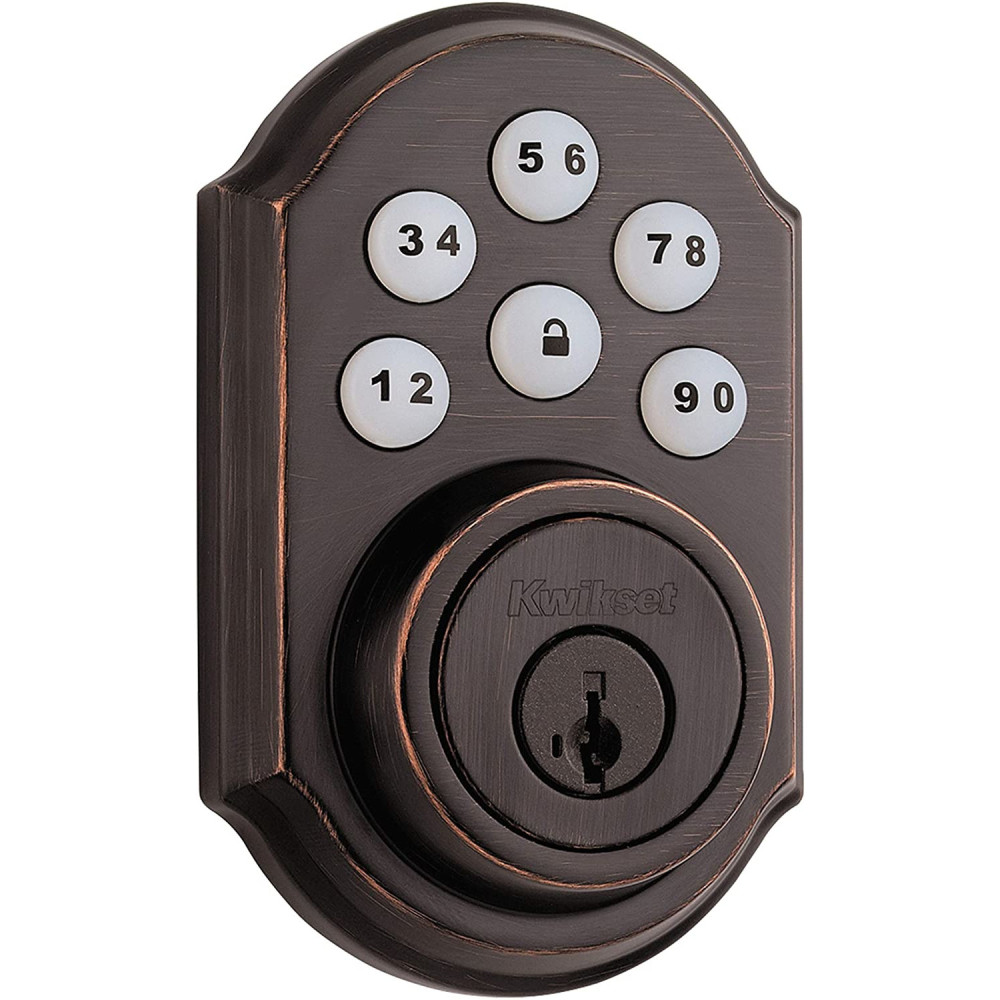 Kwikset 909 SmartCode Electronic Deadbolt Venetian Bronze - Flockneti