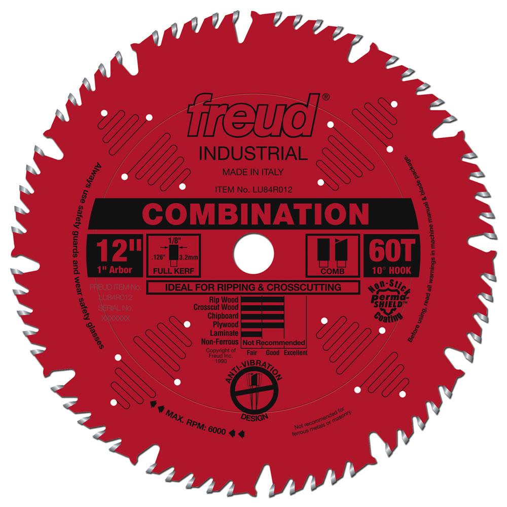 Freud 12″ Combination Blade with Perma-SHIELD Coating - Flockneti