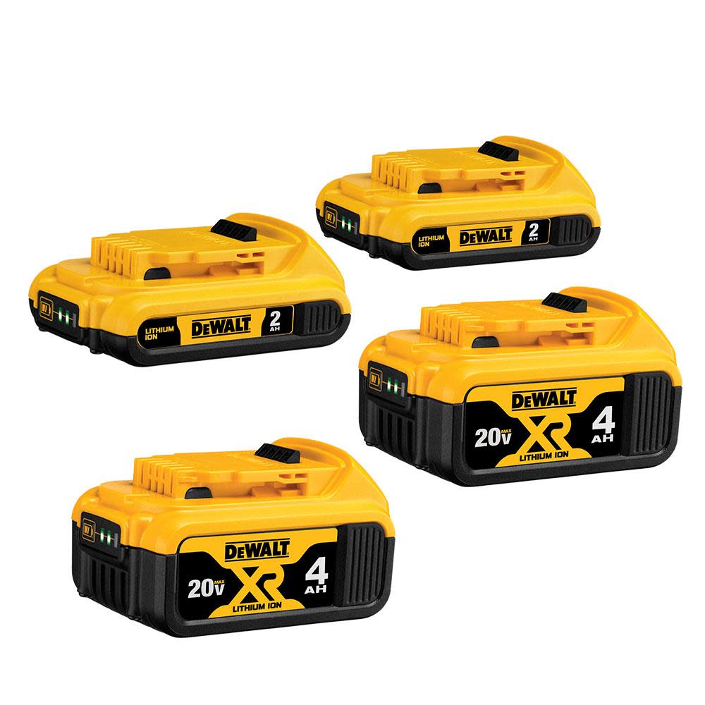 DEWALT 20V MAX Battery Bundle 2×4.0Ah 2×2.0Ah - Flockneti