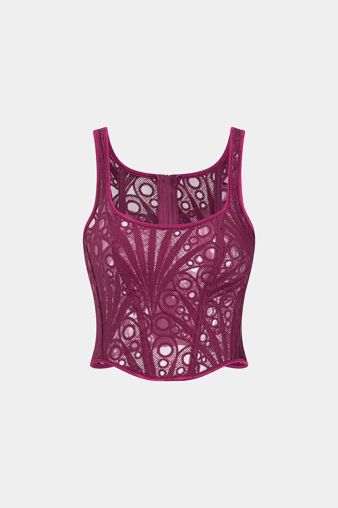 Lace Cut Out Tank Top - Flockneti