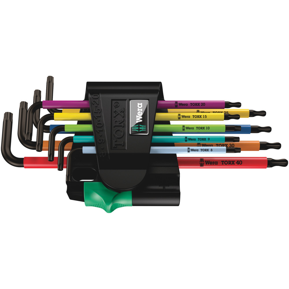 Wera Tools Metric BlackLaser 967/9 TX BO Multicolor 1 L-Key Set - Flockneti