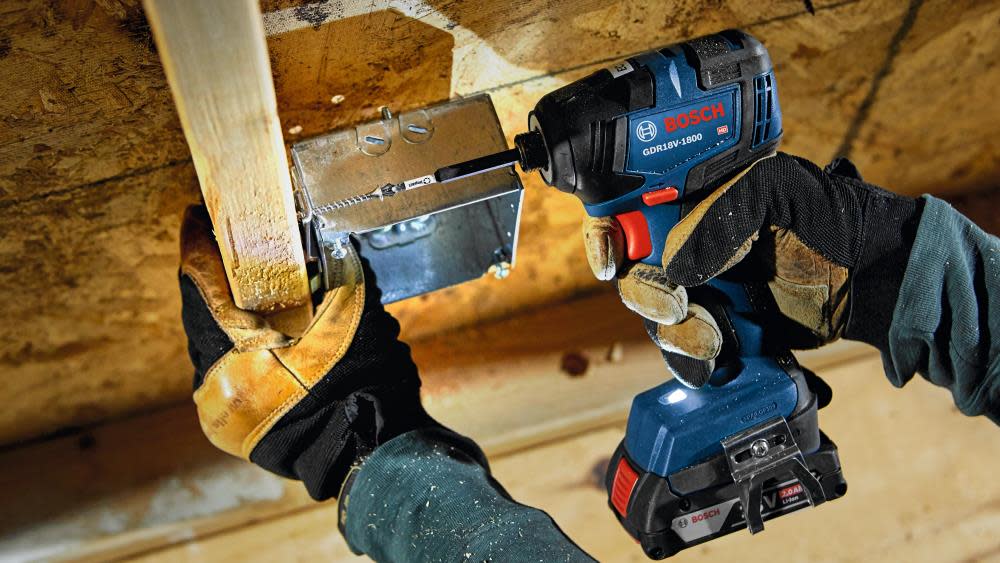 Bosch 18V 2 Tool Combo Kit with Impact Driver GDR18V-1800 Drill/Driver GSR18V-400 with 2 2Ah Batteries - Flockneti