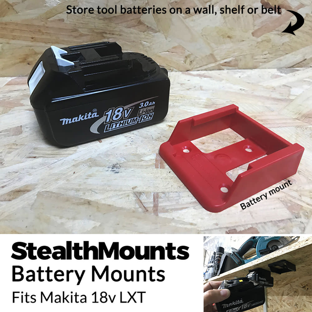 Stealthmounts Battery Mount Makita LXT 18V Red 6pk - Flockneti