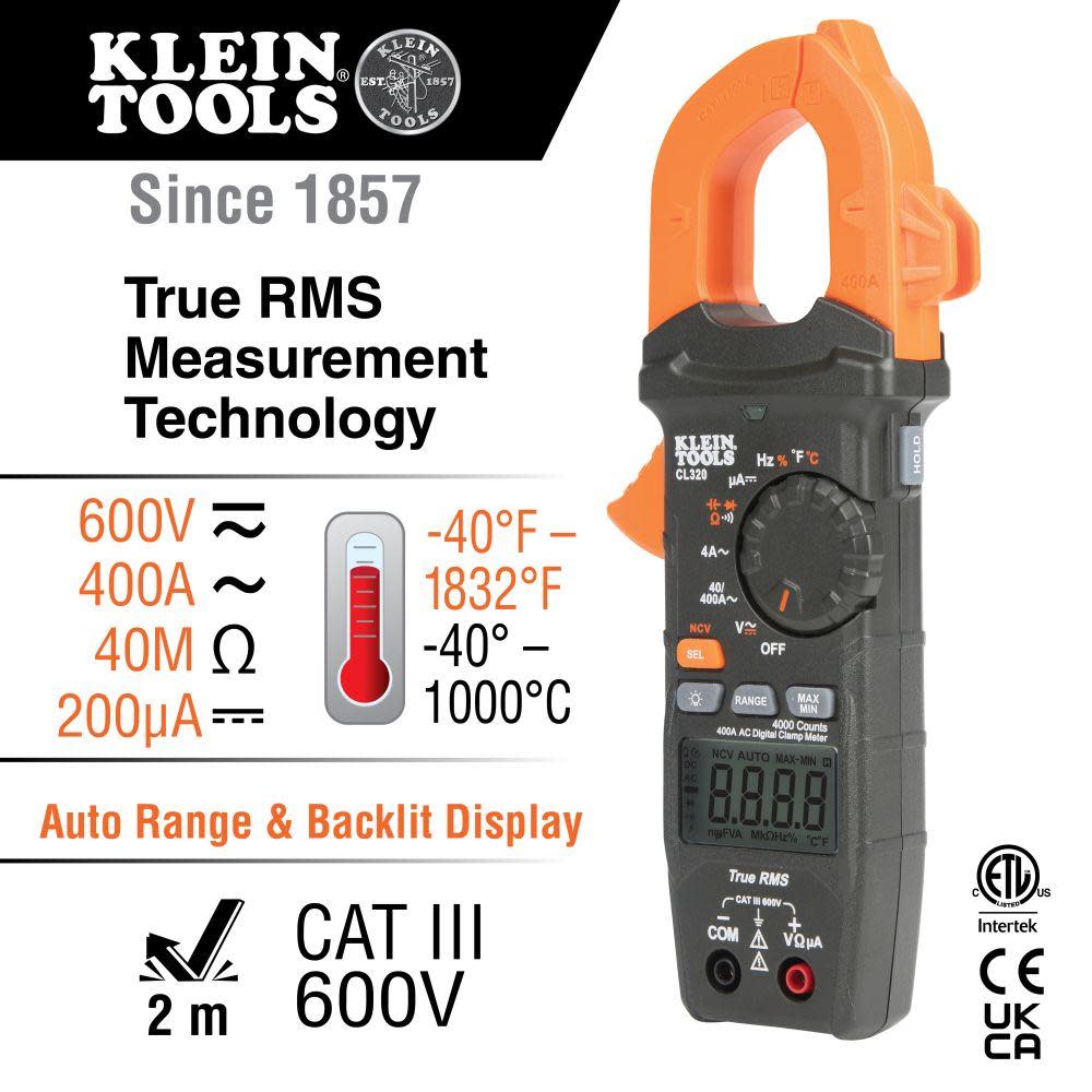 Klein Tools HVAC Digital Clamp Meter - Flockneti