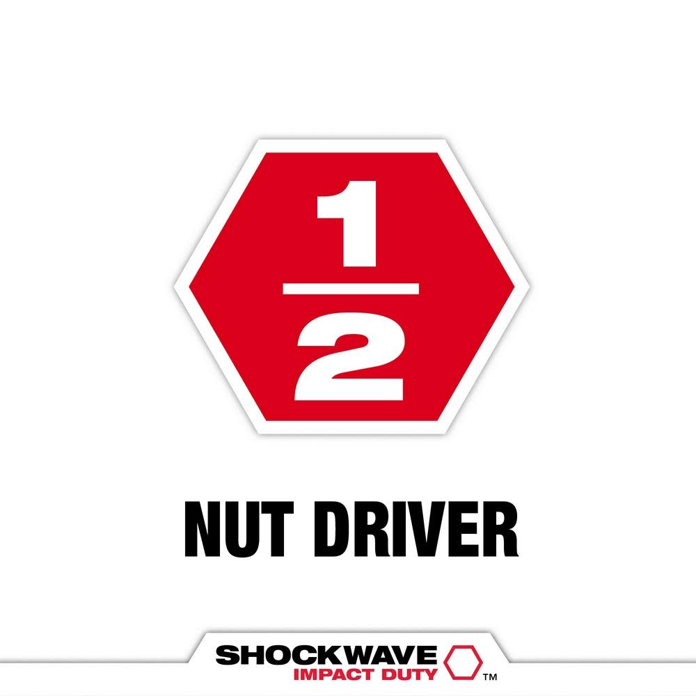 Milwaukee SHOCKWAVE Impact Duty 1/2 x 2 9/16″ Magnetic Nut Driver 10pk - Flockneti