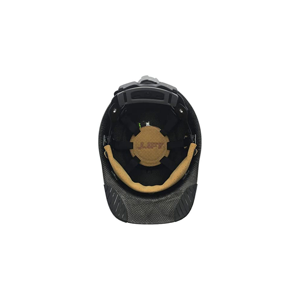 Lift Safety Hard Hat DAX FIFTY50 Orange/Black Carbon Fiber Cap - Flockneti