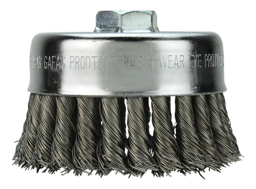 Milwaukee 4 in. Carbon Steel Knot Wire Cup Brush - Flockneti