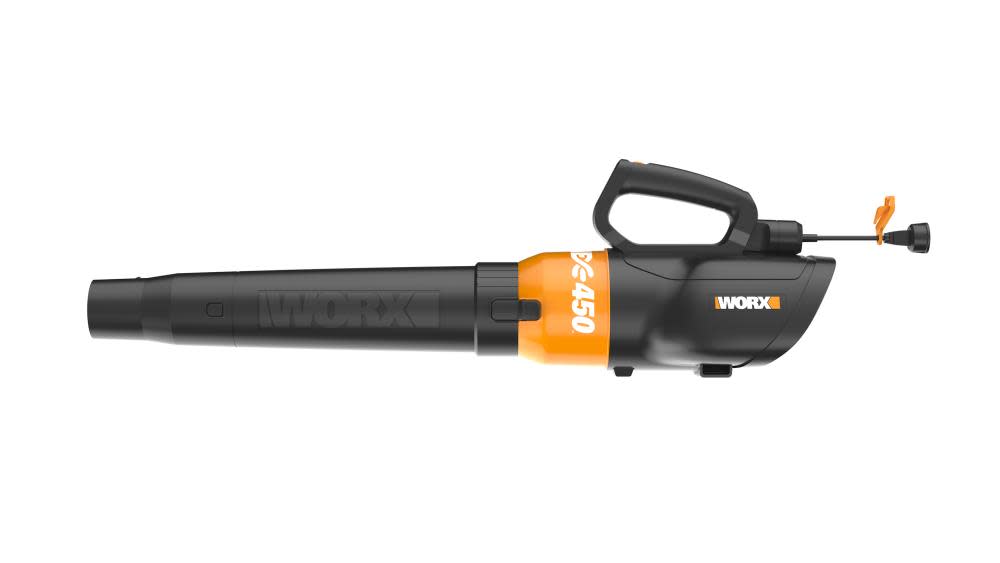 Worx 7.5-Amp 450-CFM 120-MPH Medium-Duty Corded Electric Leaf Blower - Flockneti