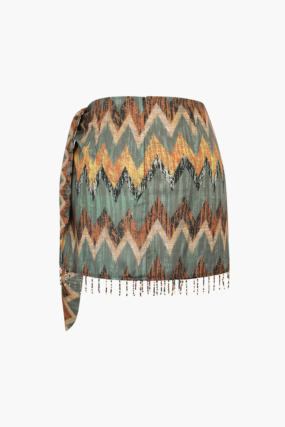 Printed Knot Mini Skirt - Flockneti