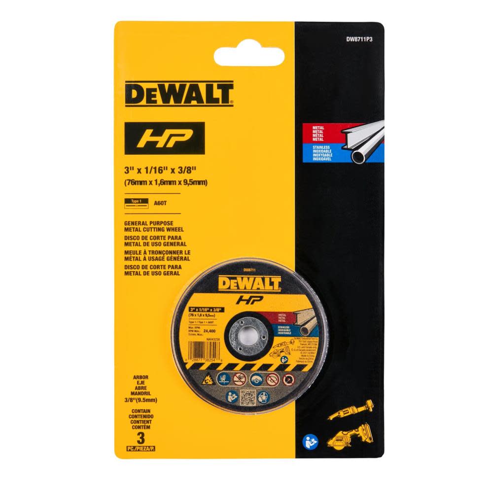 DEWALT 3″ Bonded Cutting Wheel 3pk - Flockneti
