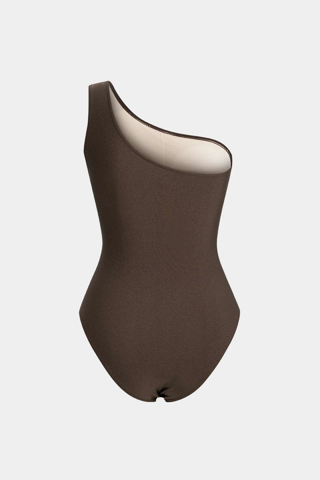 One Shoulder Metallic Sleeveless Bodysuit - Flockneti