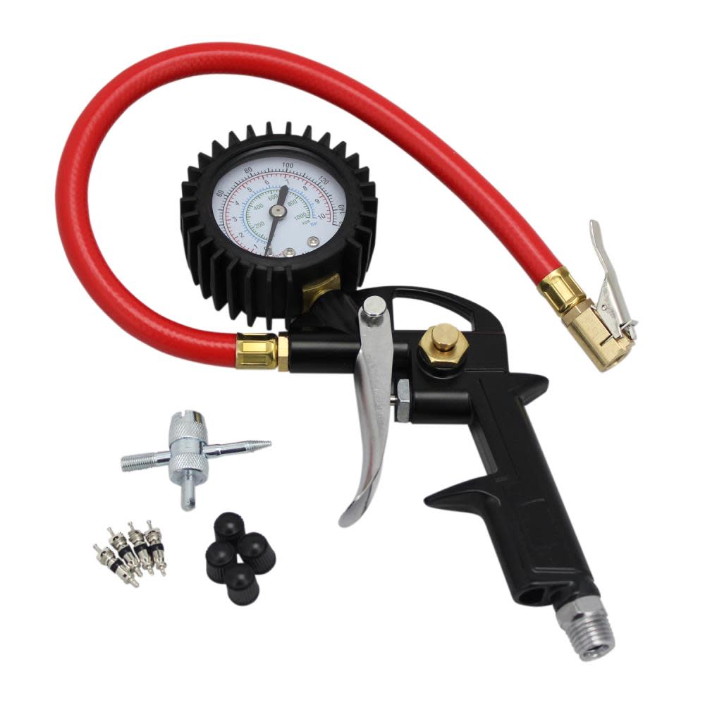 Milton 10 piece Pistol Grip Inflator Gage Kit - Flockneti