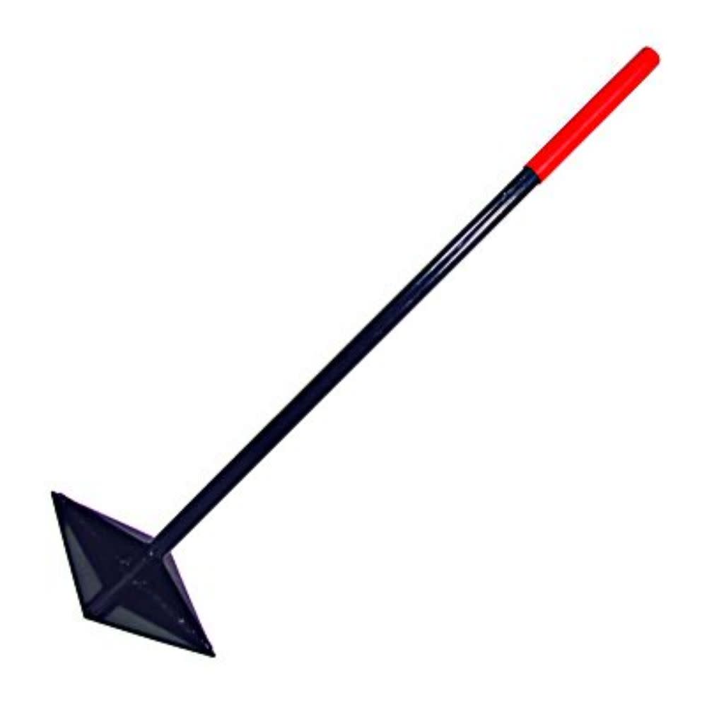 Razorback 10″ x 10″ Steel Tamper with 43″ Cushion Grip Handle - Flockneti