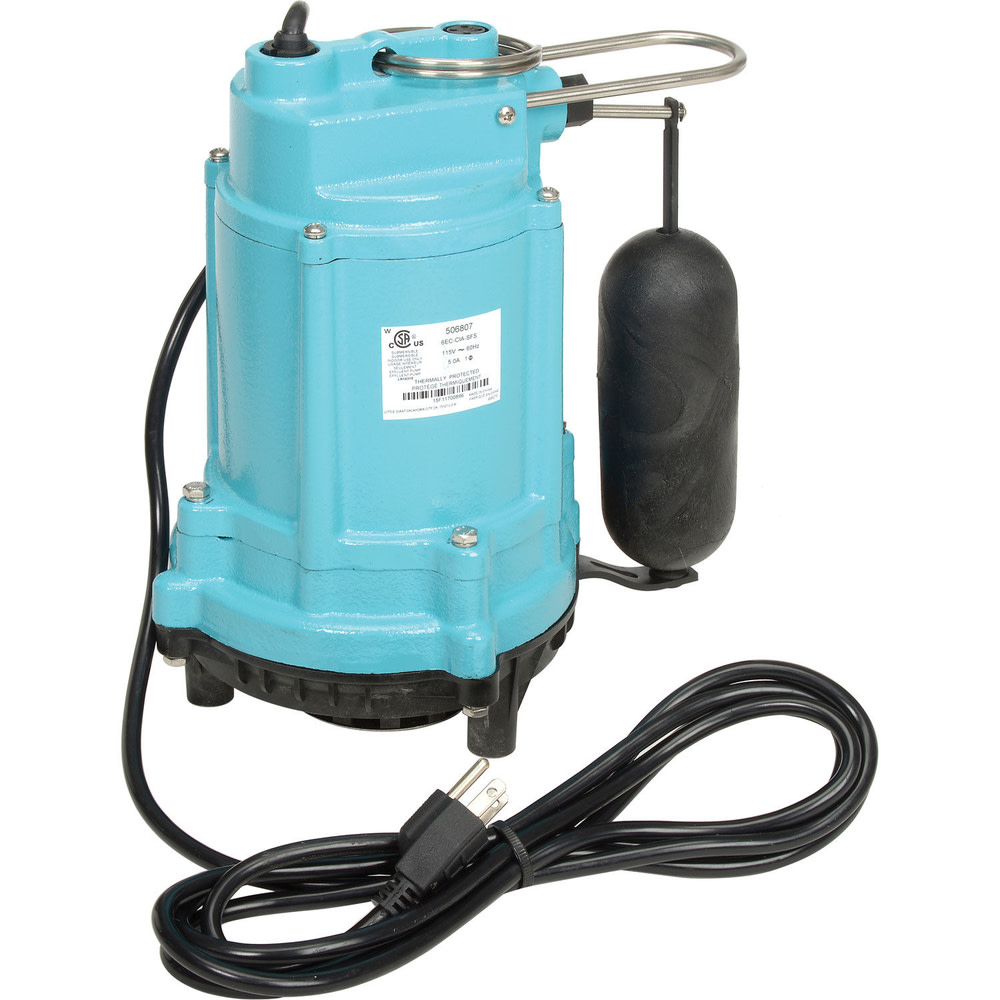 Little Giant Pump 6EC-CIA-SFS 1/3HP 115V Automatic Submersible Utility Pump 10′ Cord - Flockneti