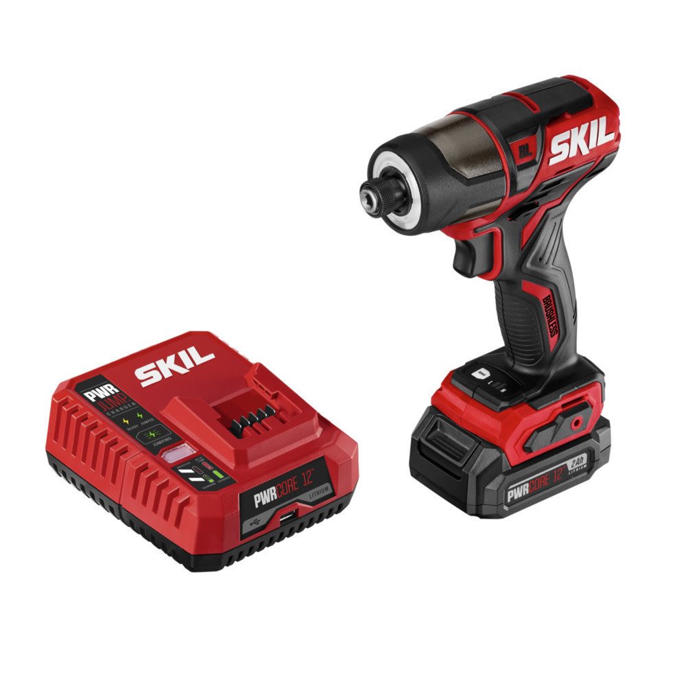 SKIL Brushless 12V 1/4” Hex Impact Driver with Battery and Charger - Flockneti