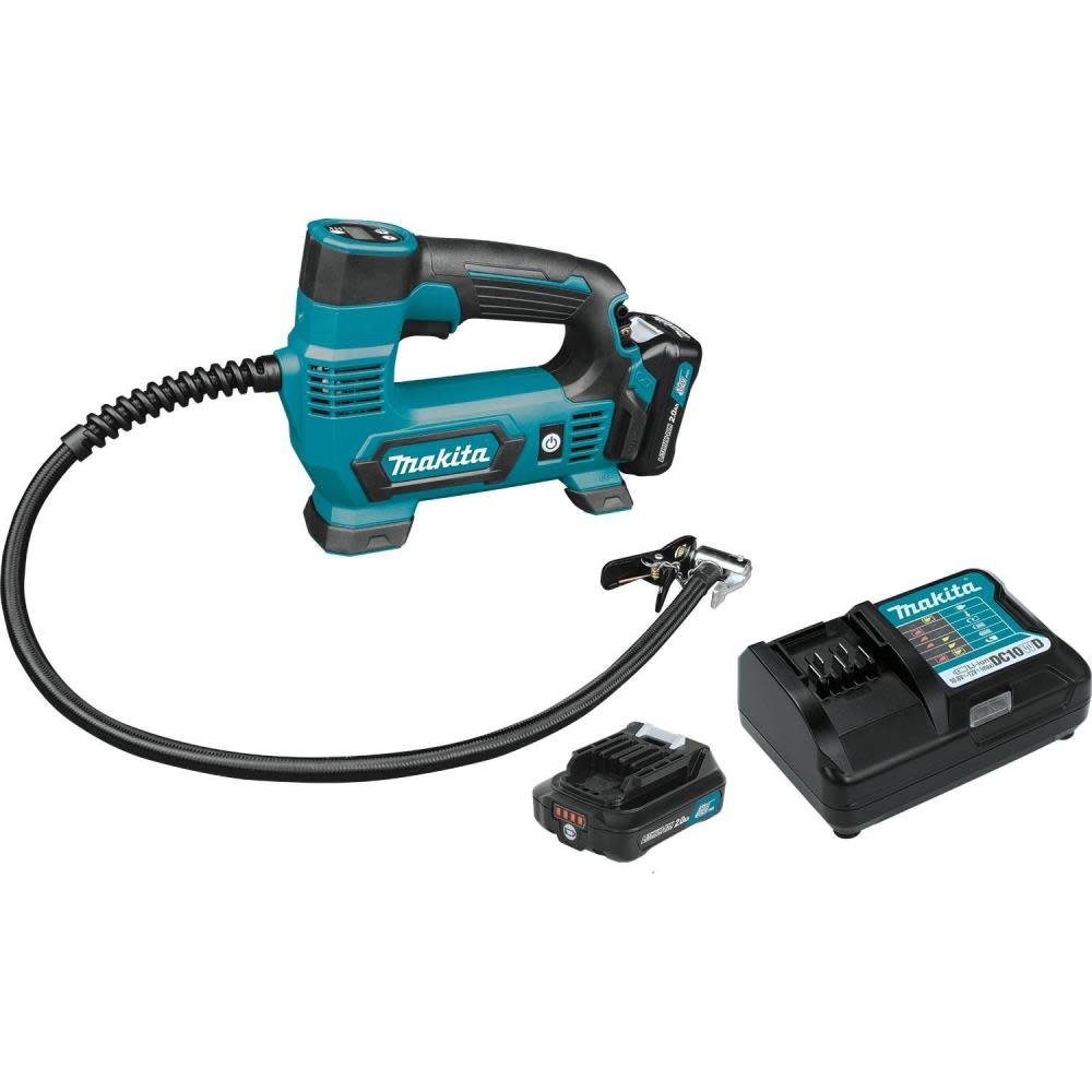 Makita 12V Max CXT Lithium-Ion Cordless Inflator Kit (2.0Ah) - Flockneti