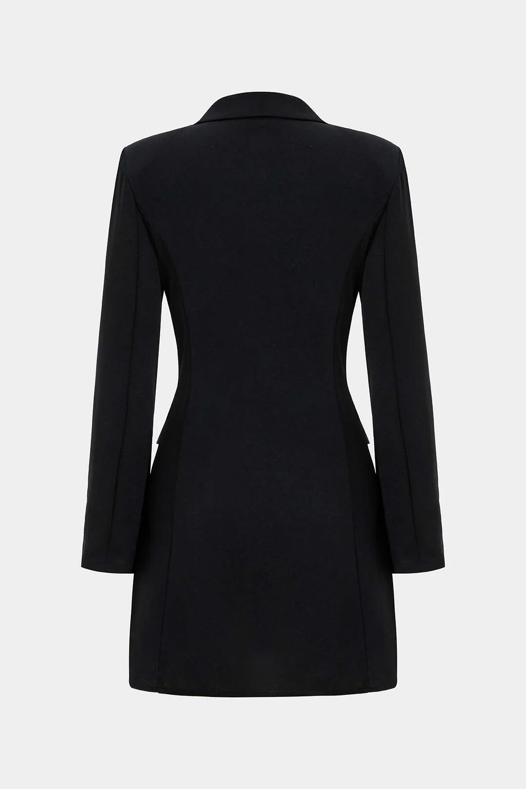 Denim Patchwork Long Sleeve Blazer Suit Mini Dress - Flockneti