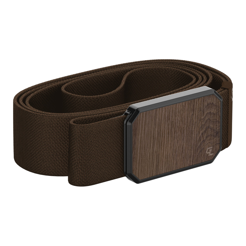 Groove Life Brown Belt with Walnut Magnetic Buckle - Flockneti