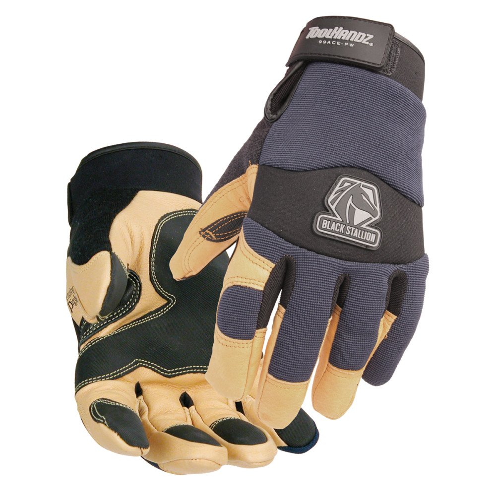 Black Stallion ToolHandz Pigskin Winter Mechanics Gloves Large - Flockneti