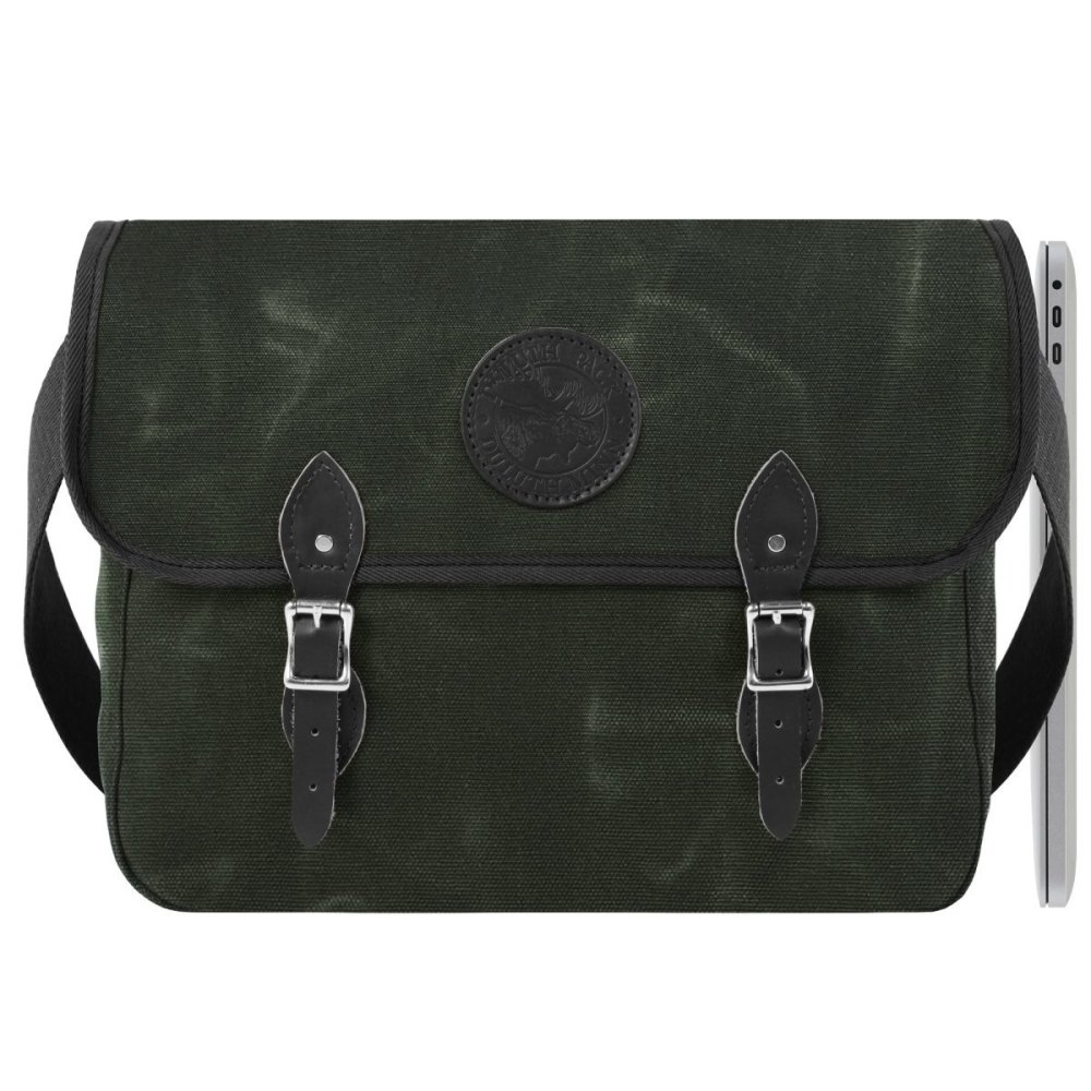 Duluth Pack 17 In. 13 Liter Capacity Wax Olive Drab Laptop Book Bag - Flockneti
