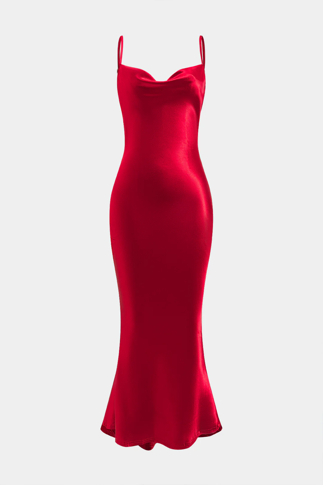 Satin Backless Slip Midi Dress - Flockneti