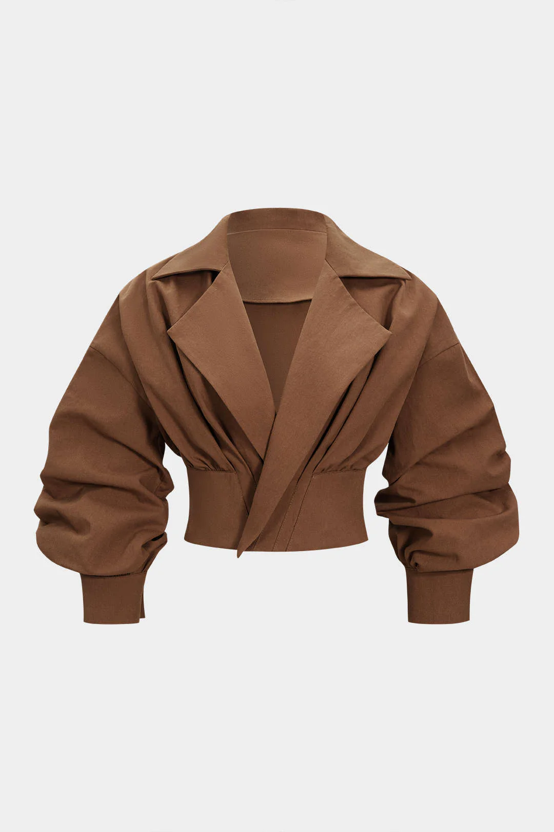 Ruched V-Neck Jacket - Flockneti