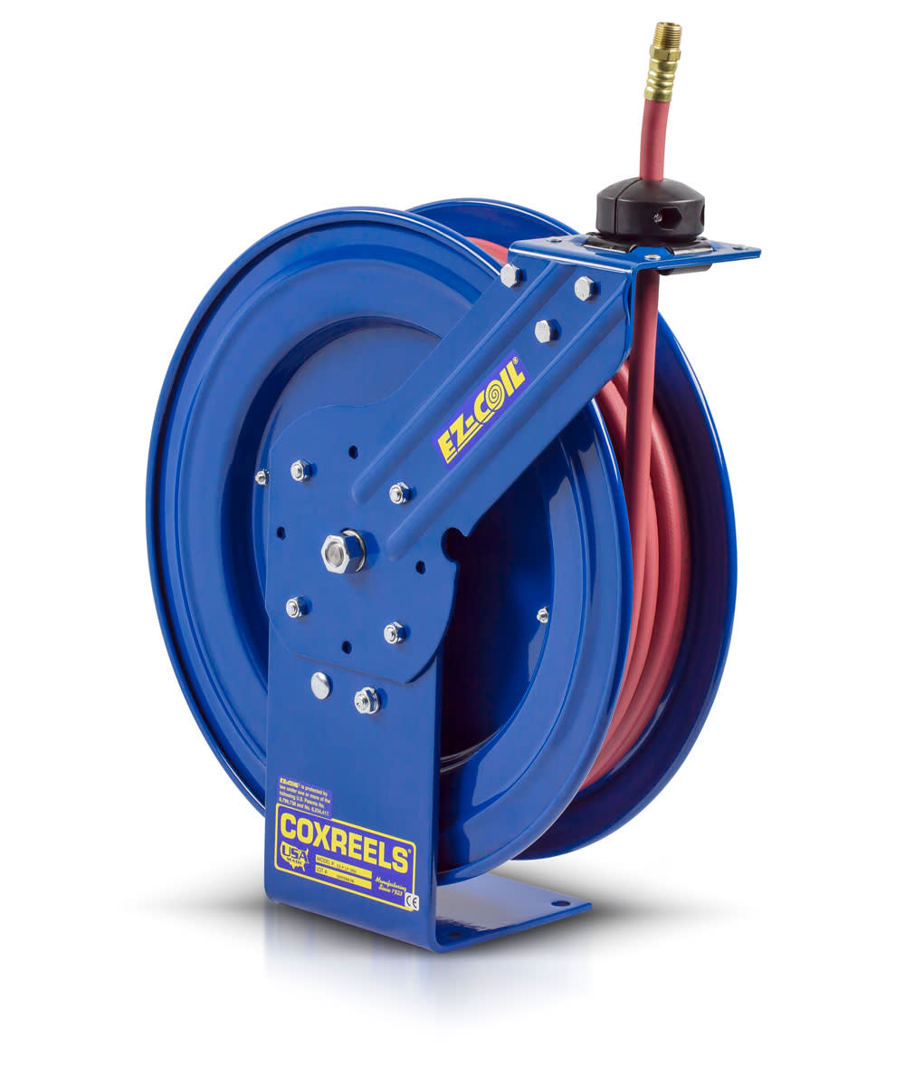 Coxreels 3/8 in Safety System Performance Spring Driven Hose Reel - Flockneti