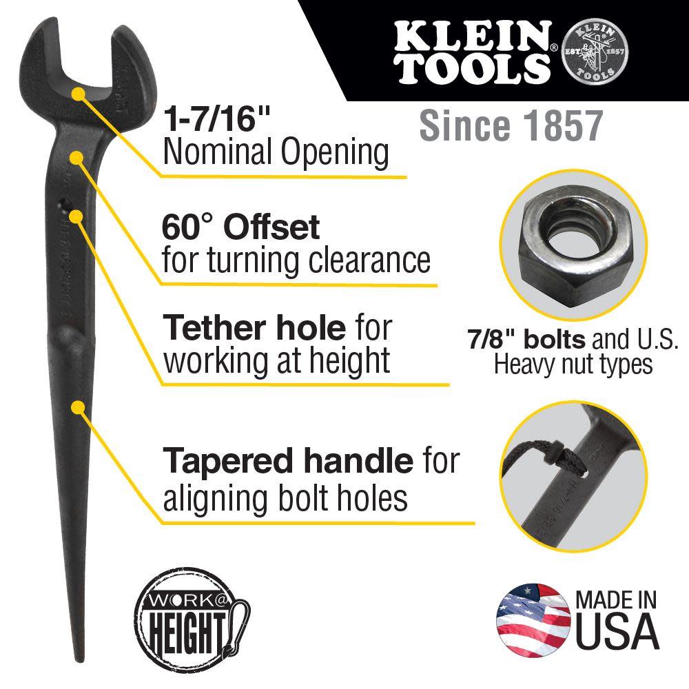 Klein Tools Spud Wrench with Hole 1-7/16″ USH - Flockneti