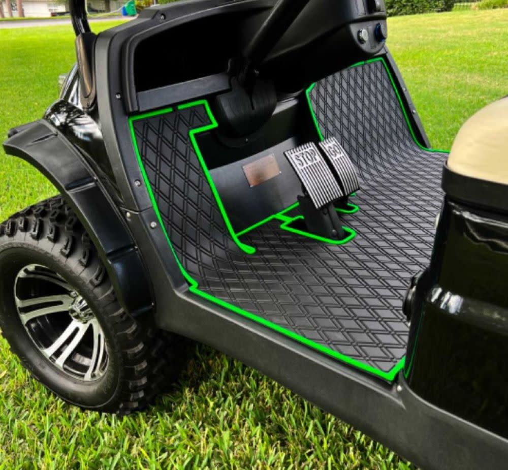 Xtreme Mats Golf Cart Floor Mat ICON & Green - Flockneti