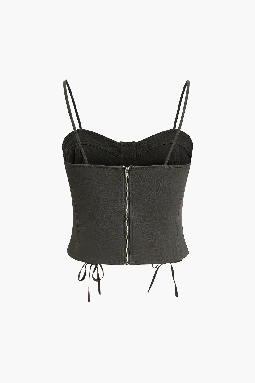 Bustier Ruched Tie-Up Underwire Cami Top - Flockneti