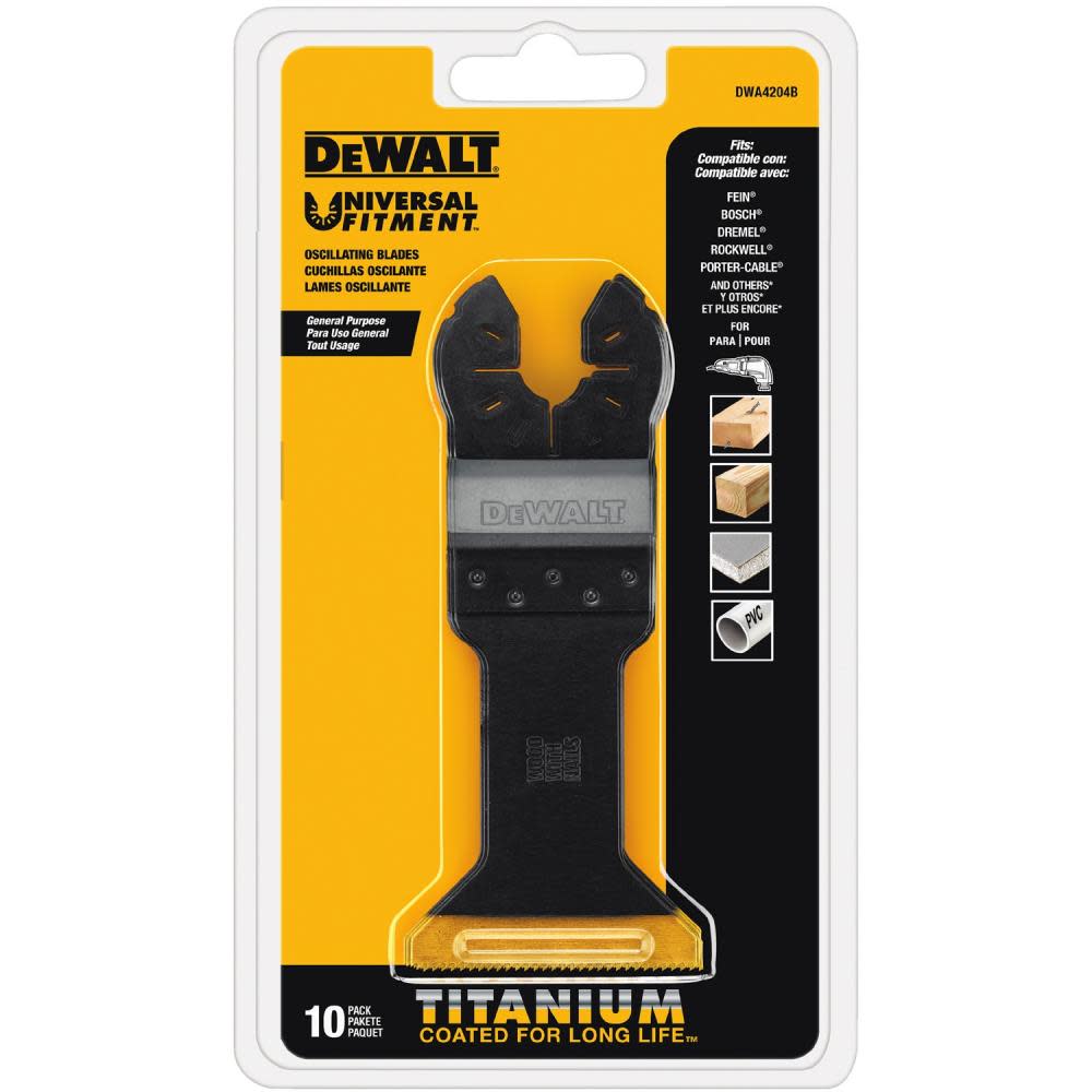 DEWALT Wide Titanium Nitride Coating Oscillating Wood with Nails Blade - Flockneti