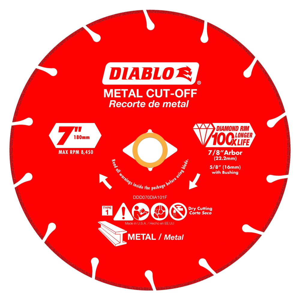 Diablo Tools 7″ Diamond Metal Cut-Off Blade - Flockneti