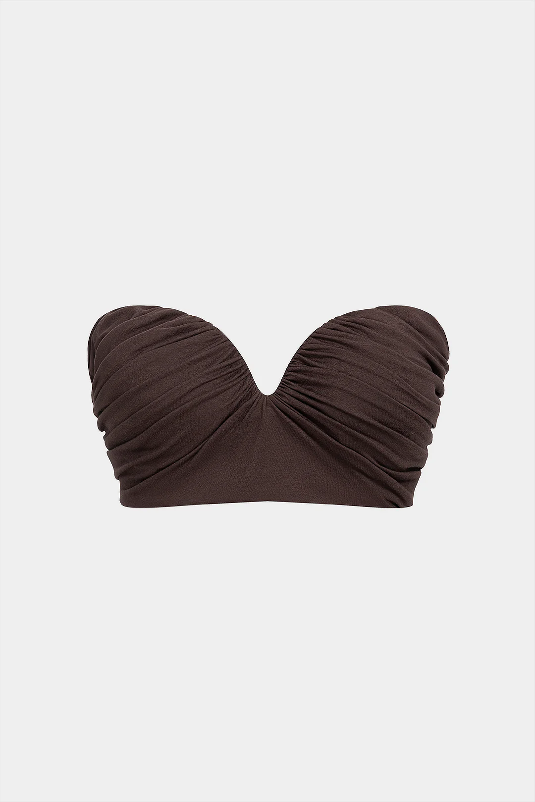 Solid Ruched Tube Top - Flockneti