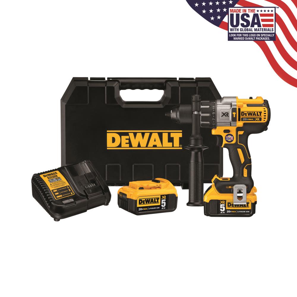 DEWALT 20V MAX XR LITHIUM ION BRUSHLESS 3-SPEED HAMMERDRILL KIT - Flockneti