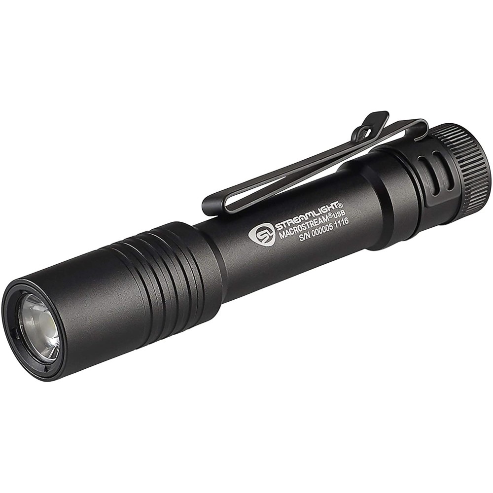 Streamlight MacroStream Black USB Rechargeable LED Flashlight - Flockneti