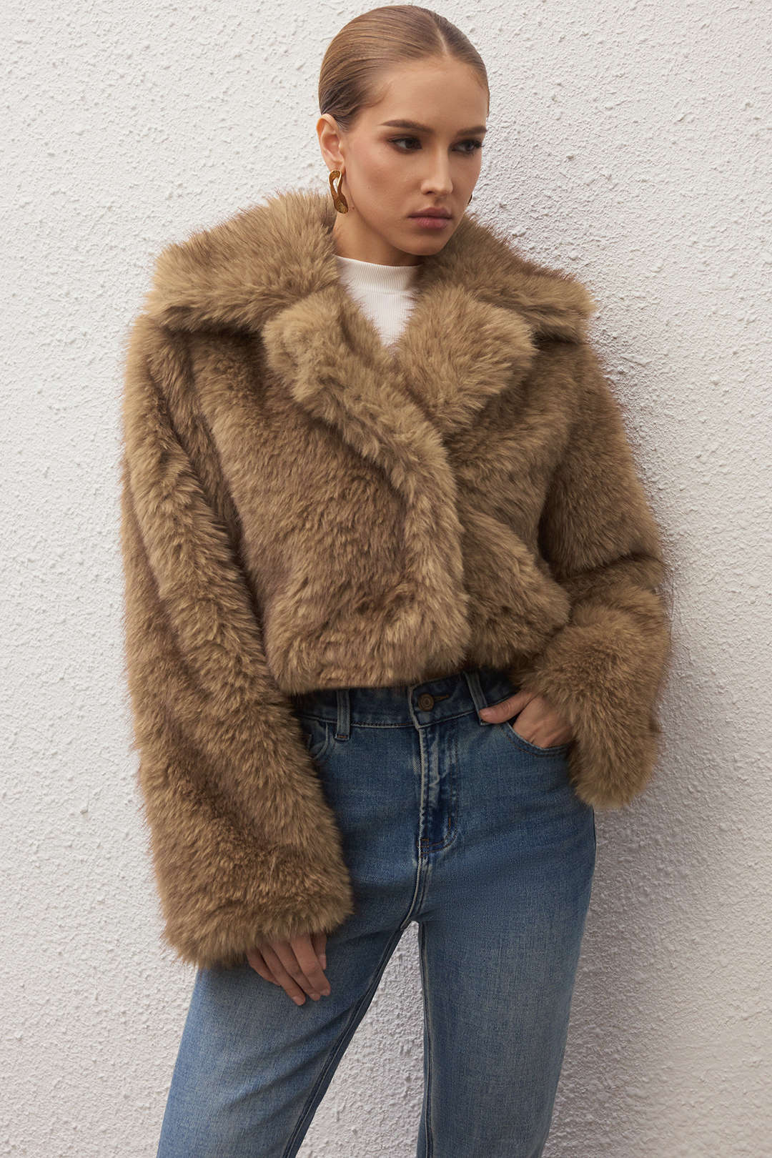 Faux Fur Short Coat - Flockneti