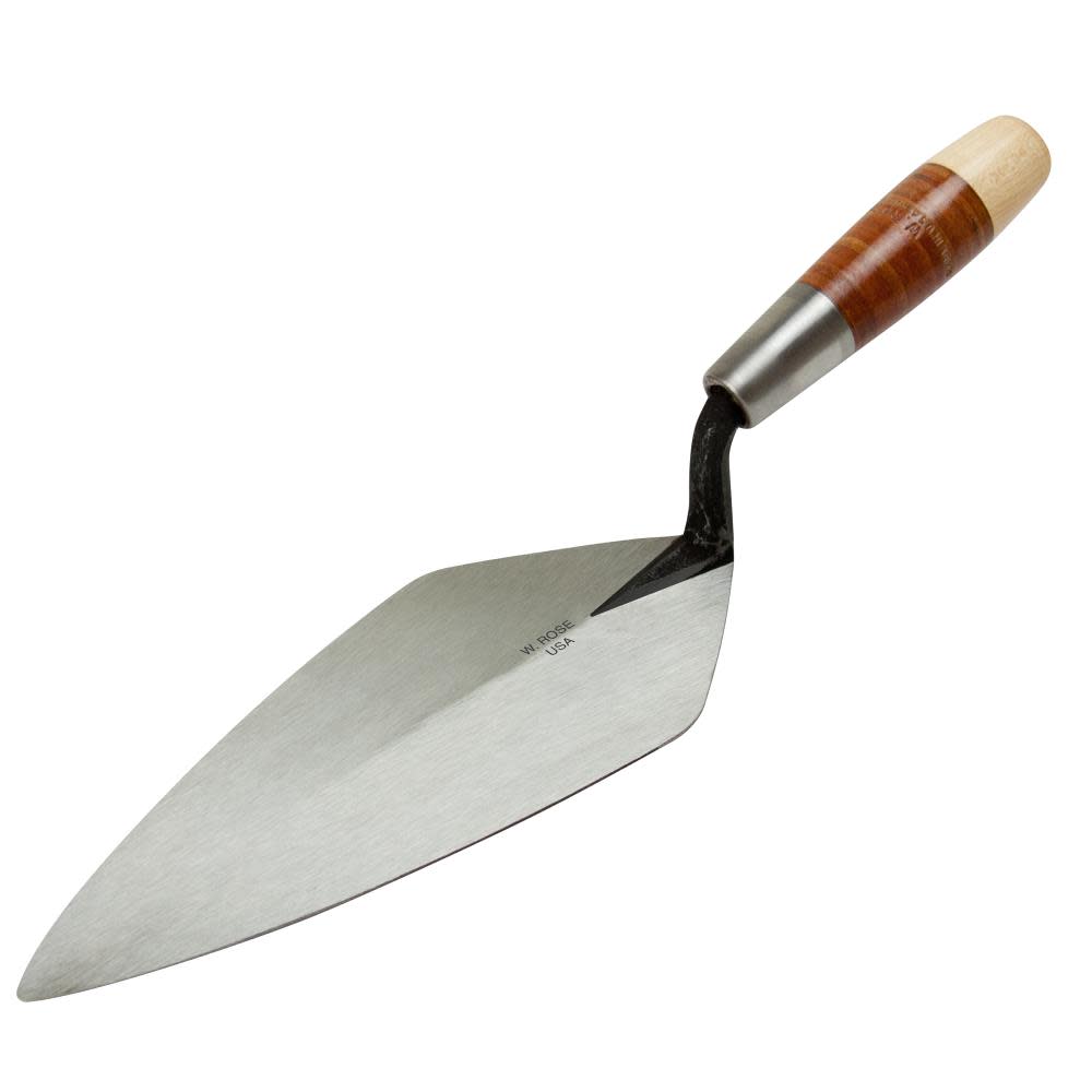 Kraft Tool Co 10 In. Narrow London Brick Trowel with Leather Handle - Flockneti