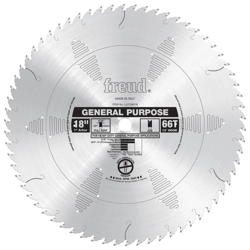 Freud 18″ x 66T General Purpose Blade - Flockneti