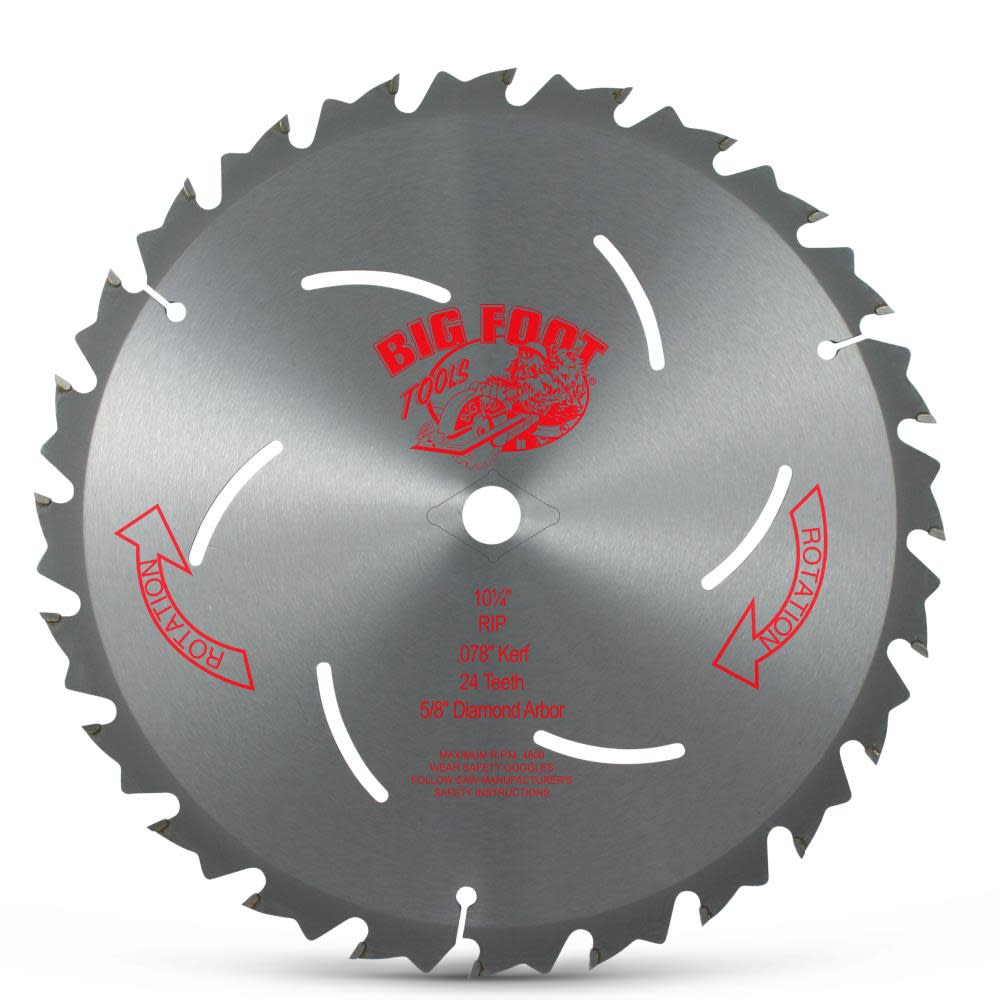 Big Foot Tools 10-1/4 In. 24 Tooth Rip Blade – BL-102524T - Flockneti