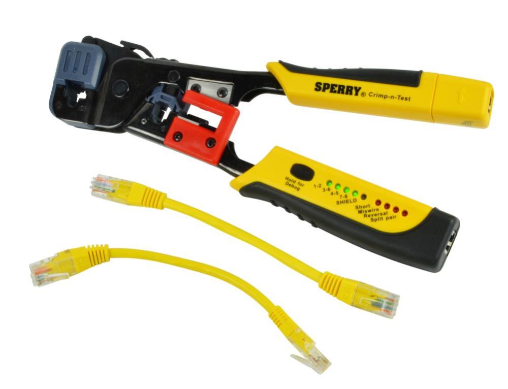 Gardner Bender Sperry Instruments Crimp n Test RJ-45 & RJ-11 Crimping Tool - Flockneti