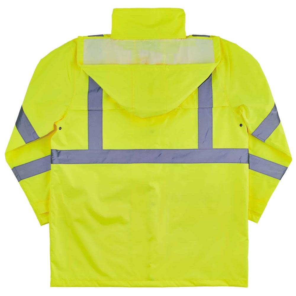 Ergodyne GloWear 8366 Lightweight Hi Vis Rain Jacket Lime Small - Flockneti