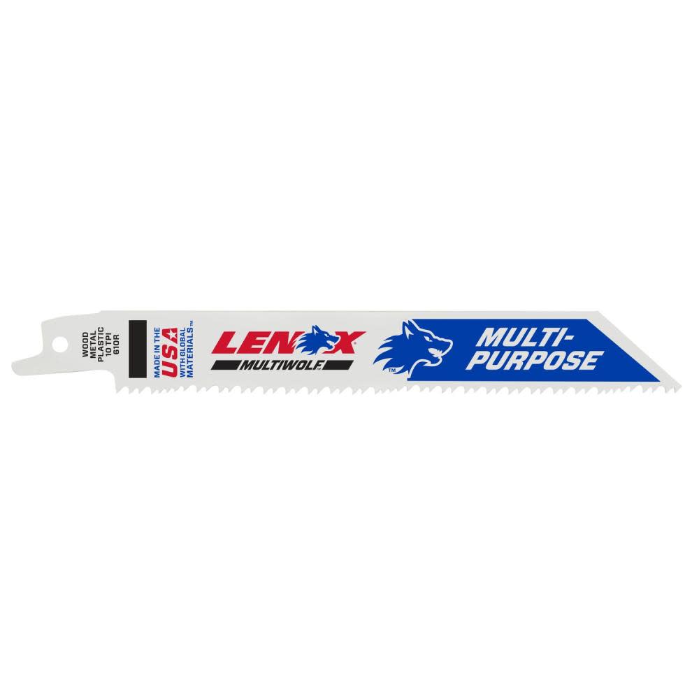 Lenox Reciprocating Saw Blade B610R 6″ X 3/4″ X .035″ X 10 TPI 25pk - Flockneti
