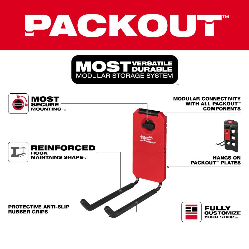Milwaukee PACKOUT 9 Straight Hook - Flockneti